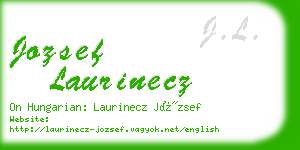 jozsef laurinecz business card